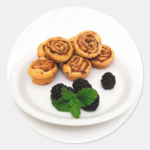 Cinnamon Rolls Round Stickers
