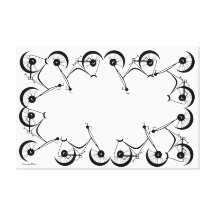 Cinnamon Shiva's ~ Pedals In Black And White Canvas Print