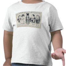 Cinq caricatures de la fonte d'un Français T-shirt