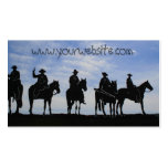 Cinq cartes de visite de cowboys cartes de visite personnelles