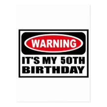 Cinquantième anniversaire de avertissement carte postale