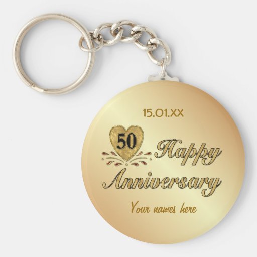 cinquantième anniversaire - or porte-clef