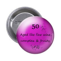 cinquantième Bouton d'anniversaire Badge Avec Épingle
