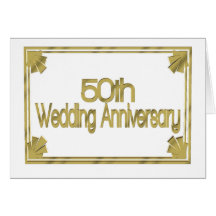 cinquantième Cadeaux d'anniversaire de mariage Carte