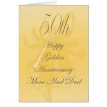 cinquantième Carte d'anniversaire de mariage pour 