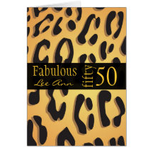 Cinquantième carte d'anniversaire personnalisée po