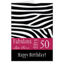 cinquantième Carte d'anniversaire pour des femmes 