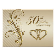cinquantième Carte d'invitation d'anniversaire de 