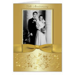 cinquantième Carte florale d'invitation de photo d