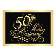 cinquantième Invitation de fête d'anniversaire - o