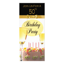 cinquantième Invitation personnalisée de fête d'an