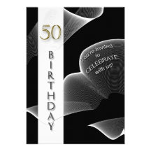 cinquantième Invitations de célébration de fête d'