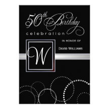 cinquantième Invitations de fête d'anniversaire - 