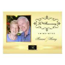 cinquantième Invitations de fête d'anniversaire av
