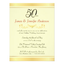 cinquantième Invitations de fête d'anniversaire de