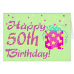 cinquantième Modèle de carte d'anniversaire