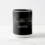 Cinquantième tasse heureuse personnalisée de feux 