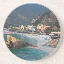 Cinque Terre - plage de Monterosso de matin Dessous De Verres