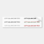 cinquecento white decals bumper stickers