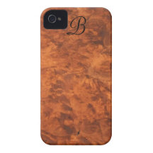 Circassian Walnut Burl iPhone 4 Case *monogram*