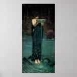Circe Invidiosa, JW Waterhouse, Vintage Victorian Poster