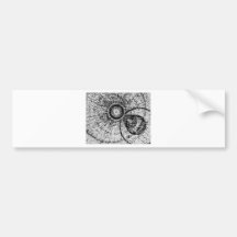 Circle 3D art Bumper Sticker
