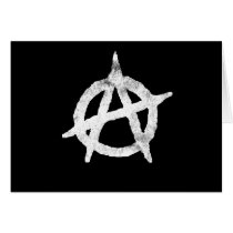 'circle a' anarchy symbol greeting cards