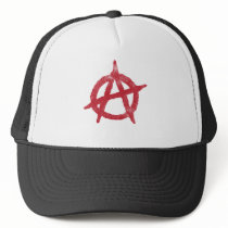 'circle a' anarchy symbol mesh hats