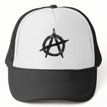 'circle a' anarchy symbol mesh hat