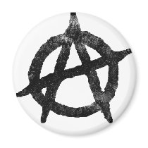 'circle a' anarchy symbol fridge magnets