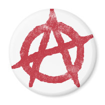 'circle a' anarchy symbol fridge magnets