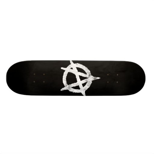'circle a' anarchy symbol skate decks