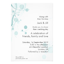 Circle and Swirl (mist) 5x7 Custom Invitation