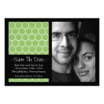 Circle Background Save The Dates (Lime Green) Announcement