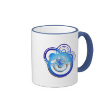 Circle Dance - blue Mugs