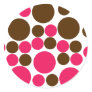 Circle Design Art Brown / Hot Pink