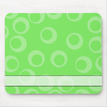 Circle design in green. Retro pattern. Mouse Pad