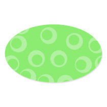 Circle design in green. Retro pattern. Sticker