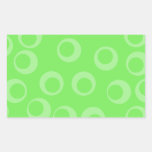 Circle design in green. Retro pattern. Sticker