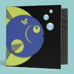 Circle Fish, blue green, fun bubbles binders