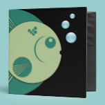 Circle Fish, green, fun bubbles binders