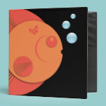 Circle Fish, orange, fun bubbles binders