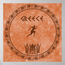Circle Greek design Print