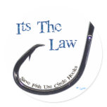 Circle Hooks Save Fish Round Sticker