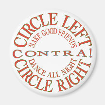Circle Left, Circle Right Fridge Magnet