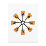 Circle of Acoustic Guitars Postcards