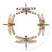 Circle of Dragonflies Stickers