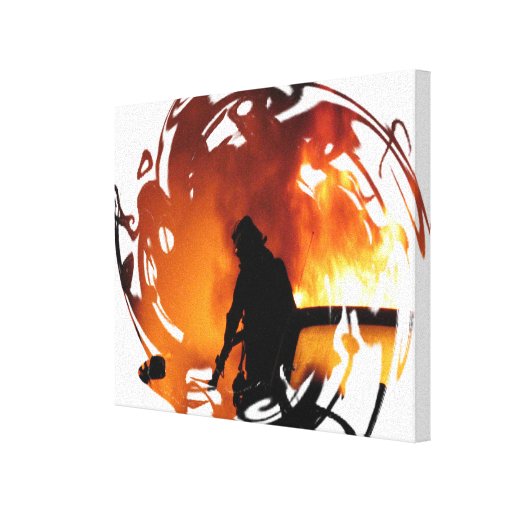 Circle Of Flames Gallery Wrapped Canvas