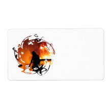 Circle Of Flames Personalised Shipping Labels