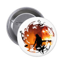 Circle of Flames Pinback Buttons